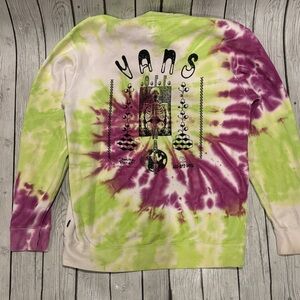 Vans Purple and Green Tie-Dye Sweatshirt